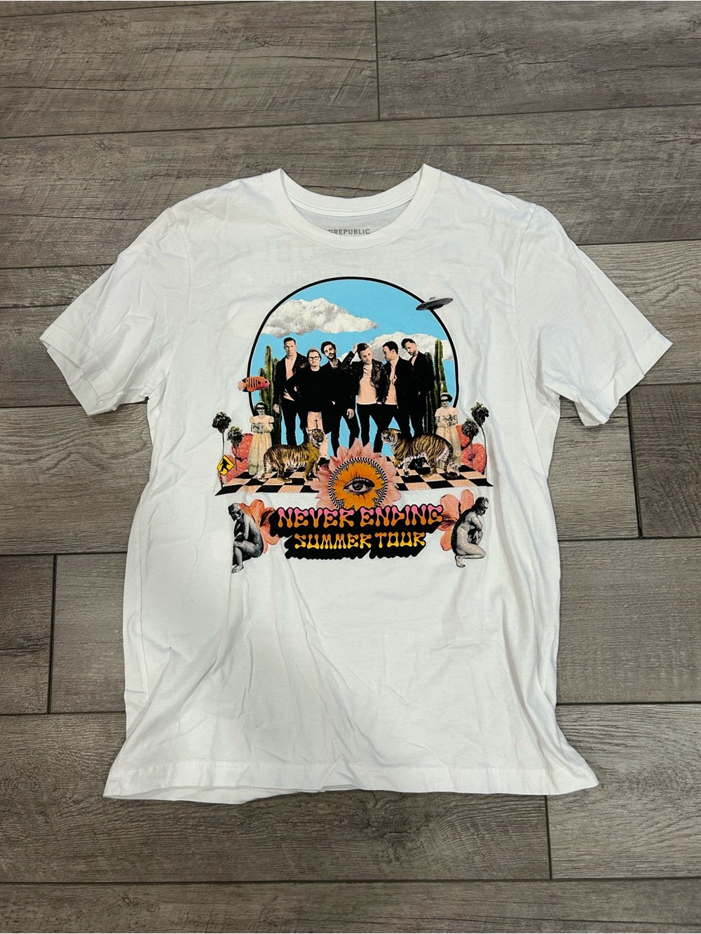 One Republic White Graphic Tee 2022 Tour